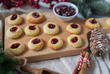 Christmas cookies with festive decoration