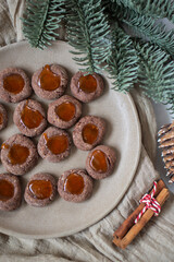 Christmas cookies with festive decoration