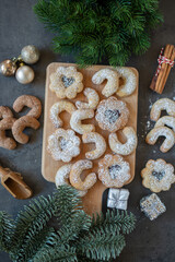Christmas cookies with festive decoration