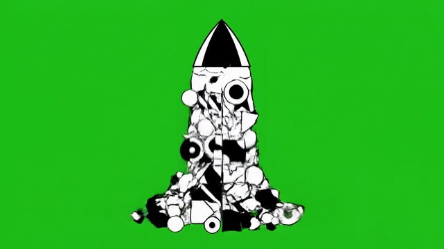 Dynamic Time-Lapse Explainer Element with successof team work colleagues friends jumping up in the air 2d animation cartoon illustration clip art vector web page sign black and white alpha channel