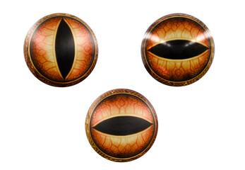 dragon eyes isolated on white