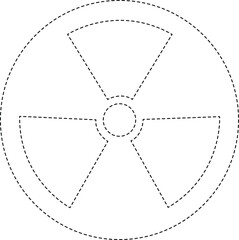 nuclear symbol on a white background