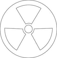radiation symbol on white background