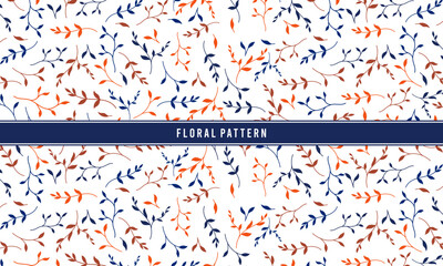 Aesthetic Twig and Leaf Repeating Pattern for Fabric and Modern Design