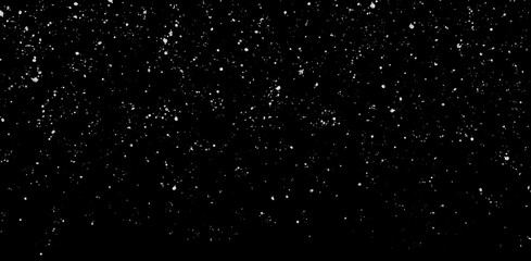 Falling rain and snow against a dark starry night sky