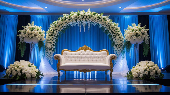 Modern elegant wedding stage