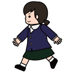 歩いている女の子