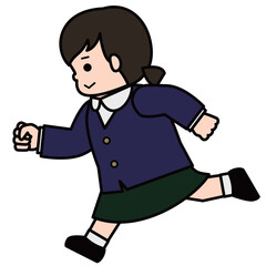 走っている女の子