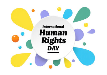 Fototapeta premium Human rights day graphic design isolated on transparent background