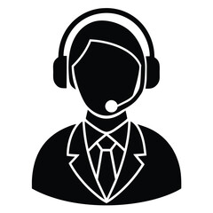 customer support icon on white background