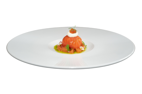 Exquisite Gourmet Plate with Delicious Cuisine and Culinary Artistry