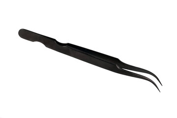 Precision tweezers isolated on white background