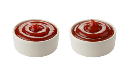 Bold and Delicious Ketchup Duo Ready for Your Culinary Creations, Adds Flavor and Fun to Any Dish, Perfect for Food Photography and Menu Design