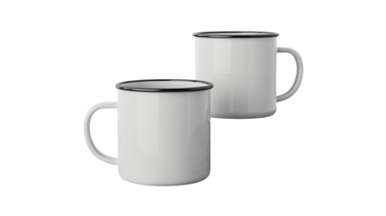 Sip in style with these modern enamel mugs, perfect for showcasing your logo or design, bringing a touch of rustic charm to your brand's promotional materials