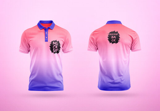 Polo Front and Back View Mockup