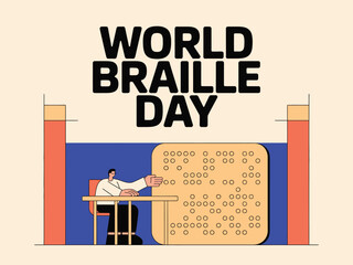 Braille Day Awareness Poster Accessibility Inclusion Visual Design