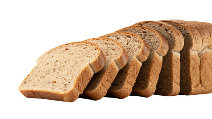 Freshly sliced loaf of whole wheat bread, inviting aroma, perfect for breakfast or sandwiches, a symbol of wholesome goodness and simple pleasures