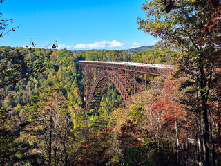 Scenic Arch Bridge in a West Virginia National Park (New River Gorge)