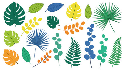 Tropical Leaves Vector Collection for Summer Designs and Botanical Illustrations