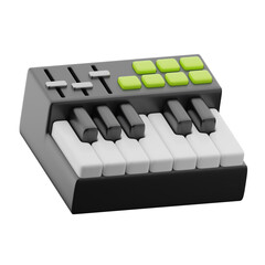 Piano 3d illustration