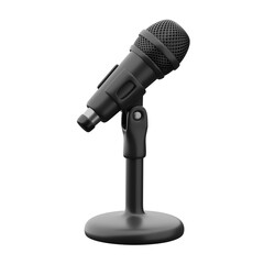 Microphone on stand 3d illustration