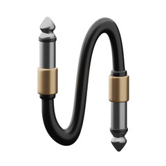 Audio Cable Connector 3d illustration