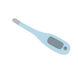 体温計　表示なし　フラットイラスト