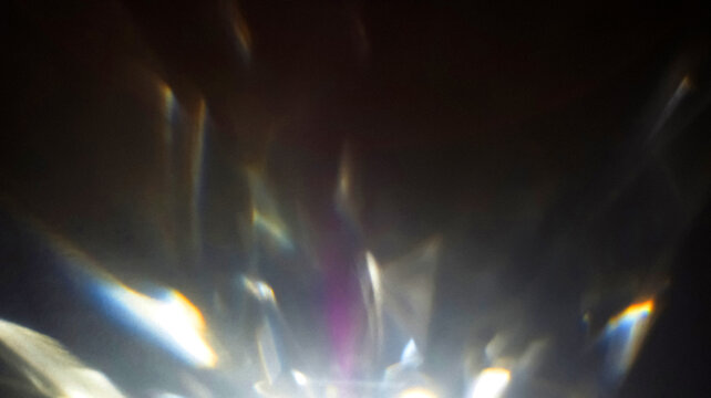 Crystal Prism Light Overlays: Stunning Rainbow Spectrum Refractions for Dazzling Abstract Backgrounds and Brilliant Bokeh Effects in Photography and Graphic Design