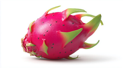 Exotic Dragon Fruit: A close-up view of a vibrant dragon fruit, showcasing its unique pink skin and green scales, and hinting at its refreshing and tropical taste.