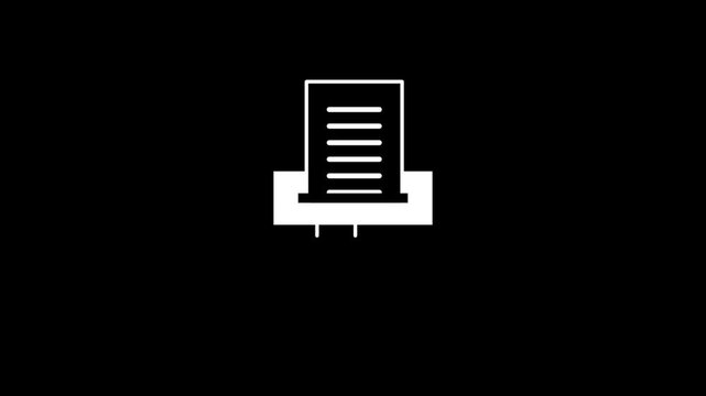 A secure document shredder icon representing the safe destruction of sensitive paper materials to prevent unauthorized access, reduce data exposure, and maintain strong confidentiality