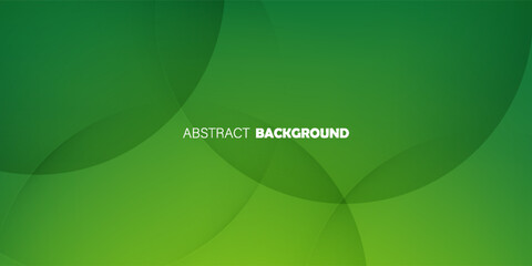 Green Abstract Gradient Background with Modern Overlapping Circle Shapes. Modern creative trendy design in vector illustration