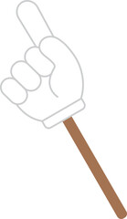 Comic Style Pointer Stick Element, Attention or Navigation Symbol