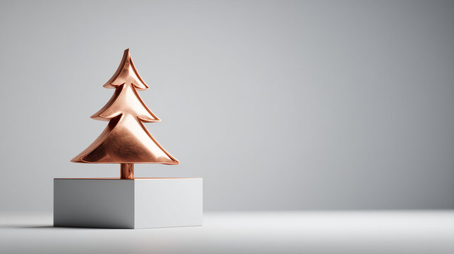 metallic christmas tree sculpture