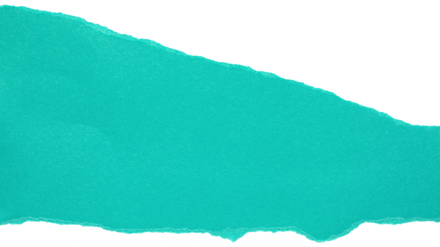 blue torn or ripped paper isolated on transparent png background,realistic torn cardboard paper edges,torn or ripped cyan paper frame,design decoration,cyan torn paper background