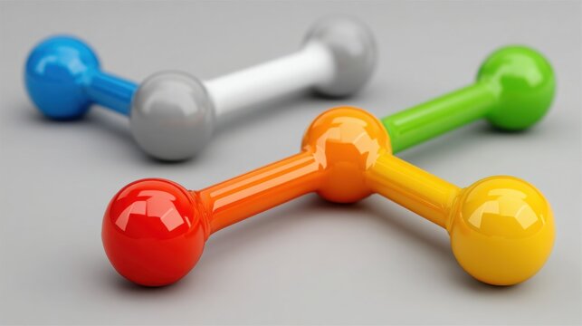 Playful dumb dumb with a colorful bar representing creativity and fun in a conceptual emotional network design