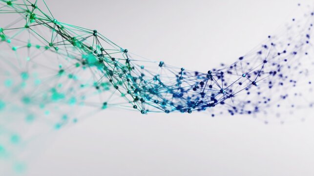 Intricate network of connected lines representing emotional mesh streams in a digital and abstract conceptual design