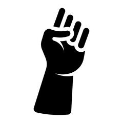 hand fist fight gesture glyph icon