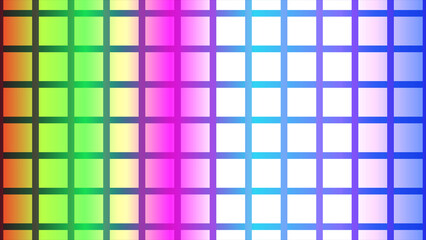 Colorful grid pattern with a vibrant rainbow gradient of squares