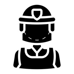 riot police glyph icon