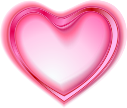 Pink Glossy heart shaped frame illustration for a romantic Valentine's Day love symbol