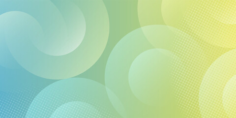 Minimalist banner Colorful Abstract Gradient Background with Overlapping Circles and Halftone Pattern. Modern creative trendy design in vector EPS 10
