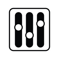 Volume Equalizer icon with white background vector stock illustration