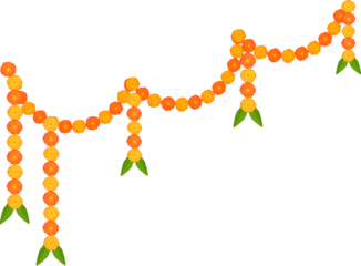 Garland of Flowers Illustration