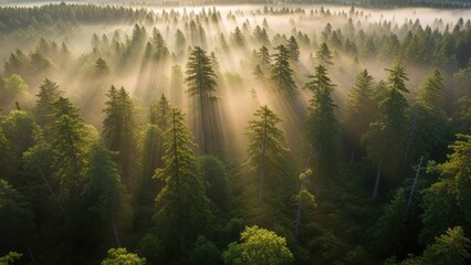 morning mist in the mountains