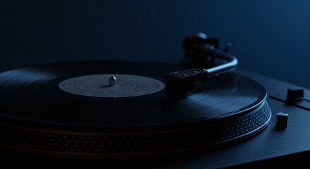 A close-up view of a stack of vinyl records, highlighting the intricate grooves of the analog media.Concept of retro music and analog audio technology.