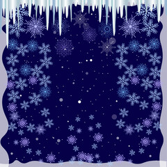 christmas background with snowflakes