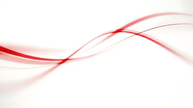 Abstract red swirls and waves on a clean white background creating a dynamic and flowing visual effect