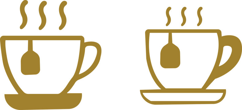 Cup icon set.Cups of coffee tea collection. Hot drink icon. Disposable cup. Cup coffe with steam. Flat style. Vector Illustration. Vector Graphic. EPS 10. coffee cup icon set vector.