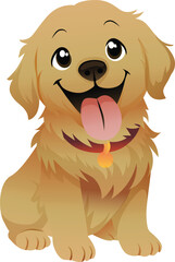 happy dog cute labrador bright color