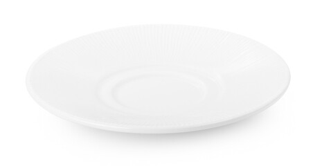 empty plate isolated on white background.